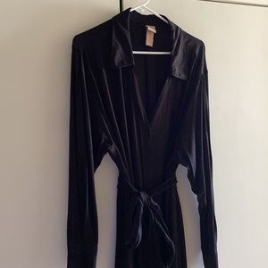 H&M Black Midi/Maxi Shirt Dress